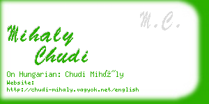 mihaly chudi business card